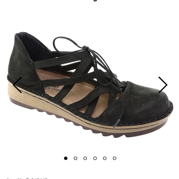 Naot Women's Black Suede Calathea Wedge Size 39/8 - Picture 10 of 10